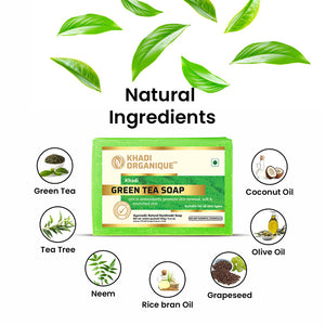 KHADI ORGANIQUE  GREEN TEA SOAP (Pack Of 3)