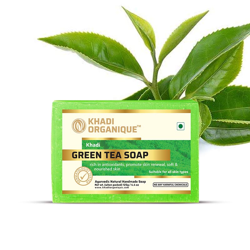 KHADI ORGANIQUE  GREEN TEA SOAP (Pack Of 3)