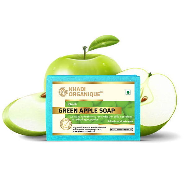 KHADI ORGANIQUE GREEN APPLE SOAP (Pack Of 3)