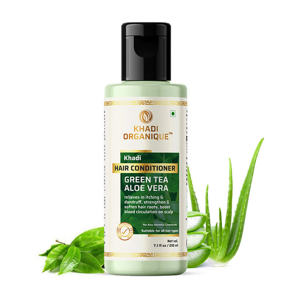 Khadi Organique Green Tea Aloe Vera Hair Conditioner - 210ml