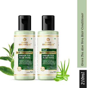 Khadi Organique Green Tea and AloeVera Conditioner - pack of 2