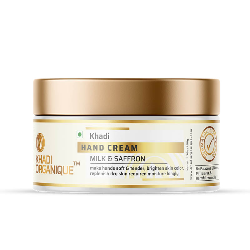 Buy Natural Milk & Saffron Hand Cream - Khadi Organique