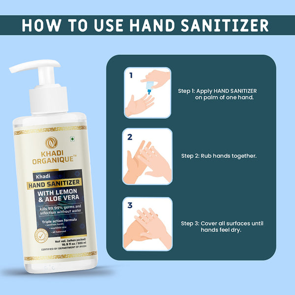 Khadi Organique Hand Sanitizer Gel (500ML)