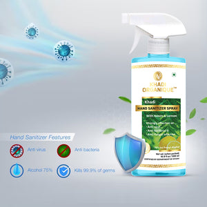 Khadi Organique Hand Sanitizer Liquid Spray - 500ml