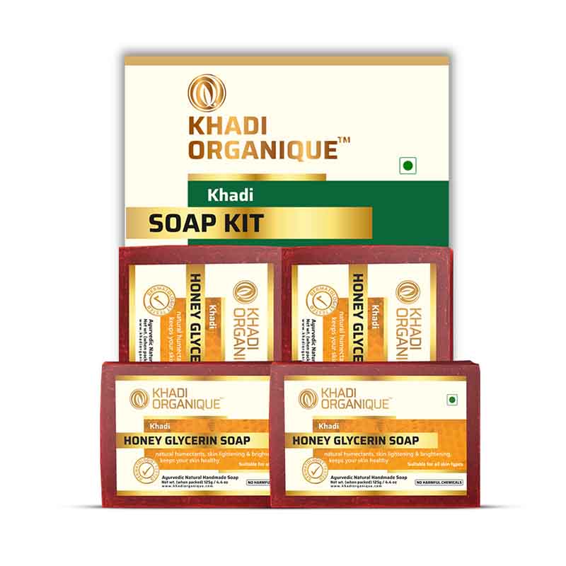 Khadi Organique Honey Glycerin Soap Combo Kit