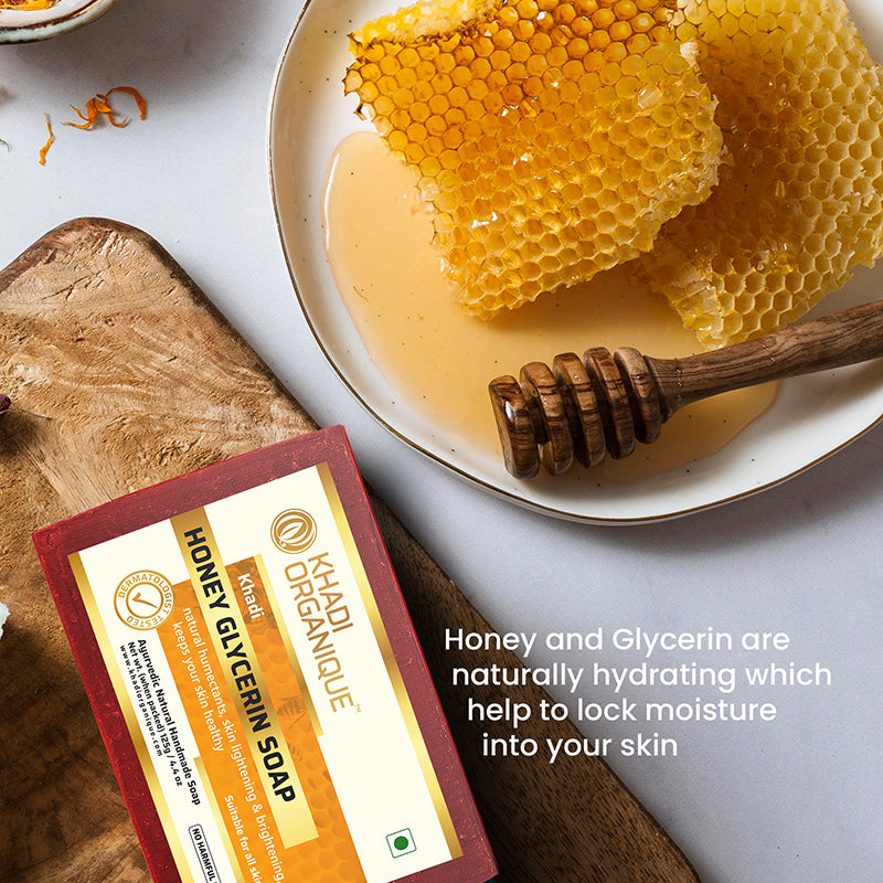 Khadi Organique Honey Glycerin Soap (Pack Of 3)