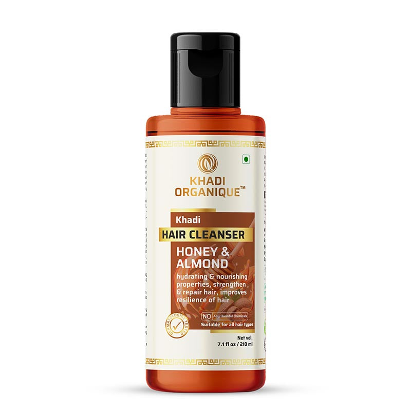 Khadi Organique Hair Cleanser Honey & Almond 210ml