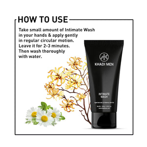 Khadi Men Intimate wash Hygiene Foam Wash - Refreshing & pH - Balanced Cleanser for Comfort & Freshness All Day
