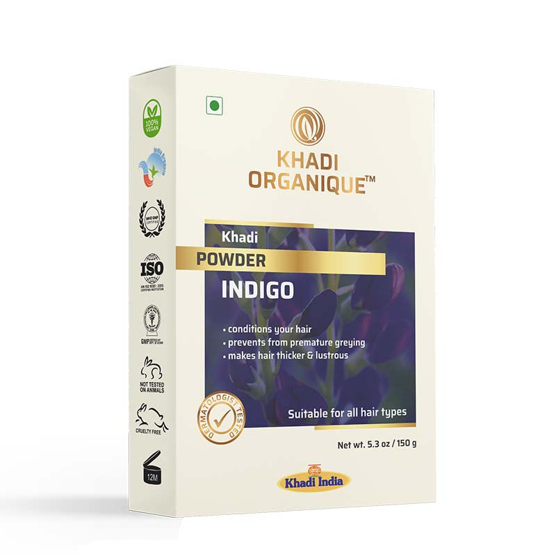 Khadi Organique Indigo Powder | Ayurveda Indigo Powder | Organic Indigo ...