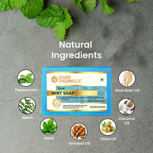 Khadi Organique Mint Soap (Pack Of 3)