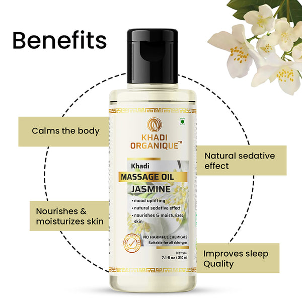 Khadi Organique Jasmine Massage Oil - 210ml
