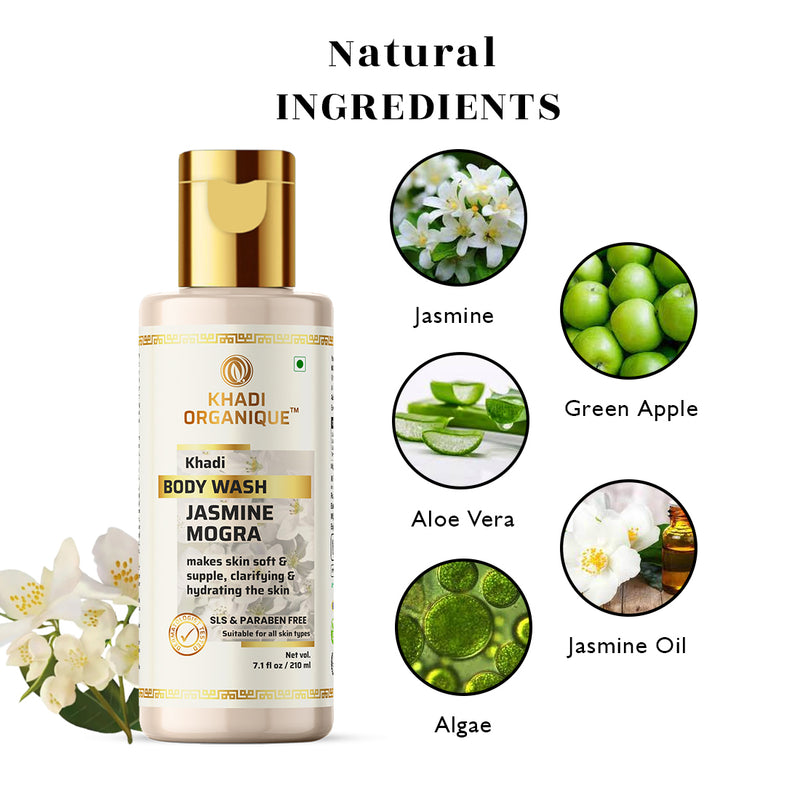 Khadi Organique Jasmine Mogra Body Wash SLS & Paraben Free