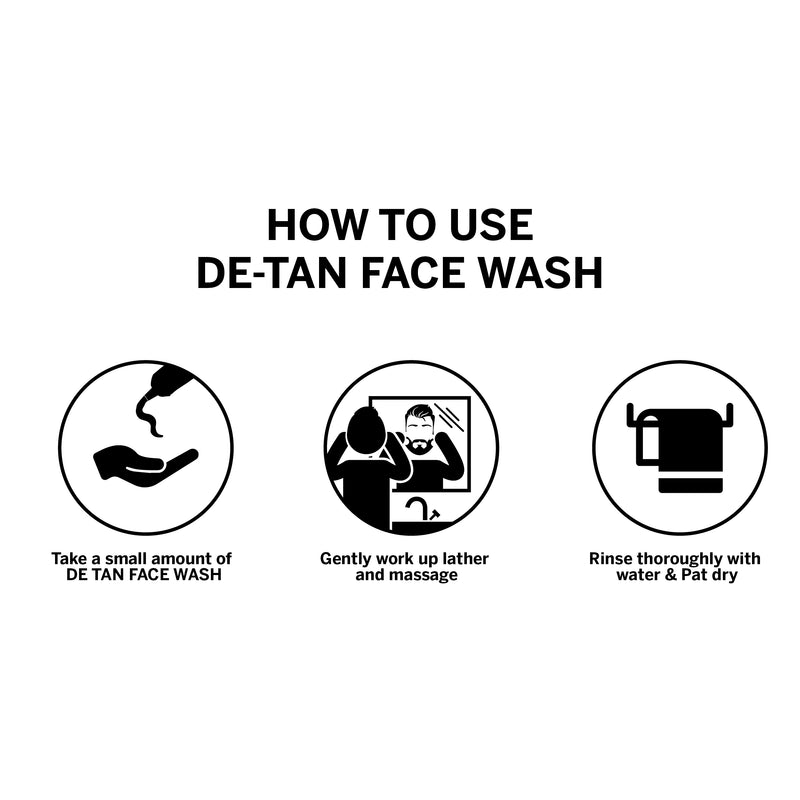 Khadi Men De-Tan Face Wash - Natural Ingredients for Radiant Skin - Deep Cleansing & Anti-Tan Formula - 100ML