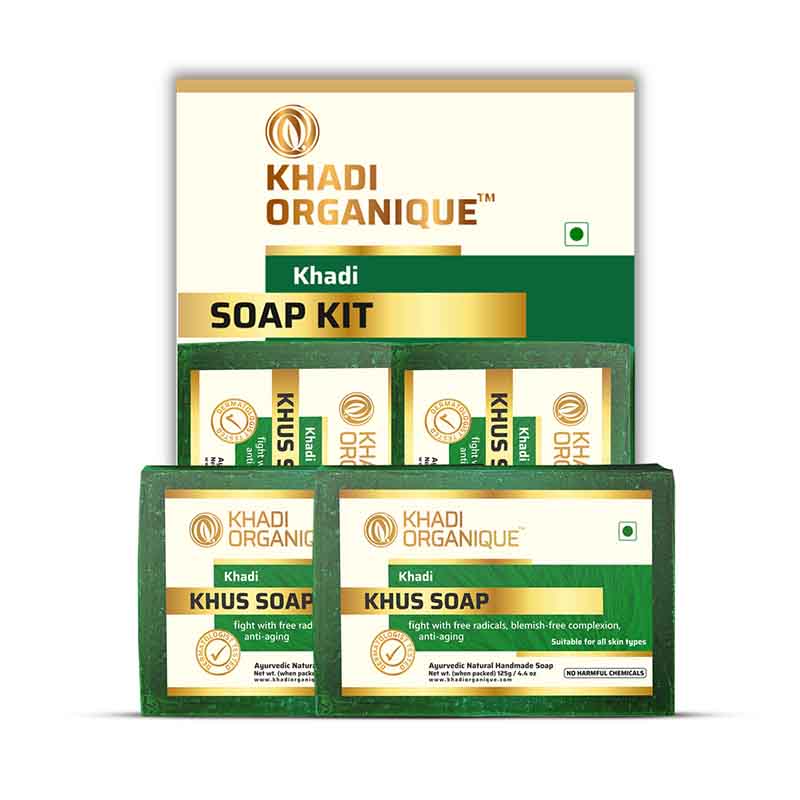 Khadi Organique Khus Soap Combo Kit