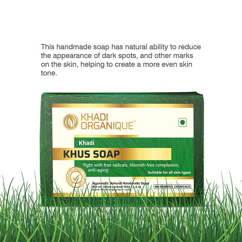 Khadi Organique Khus Soap (Pack Of 3)