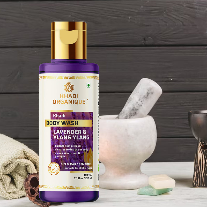 Khadi Organique Lavender & Ylang Body Wash (SLS & PARABEN FREE)