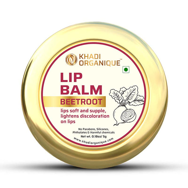 Khadi Organique Beetroot Lip Balm For Dry Damaged And Chapped Lips - 5GM