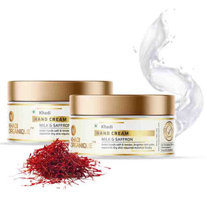 Khadi Organique Milk & Saffron-Hand Cream - Pack of 2
