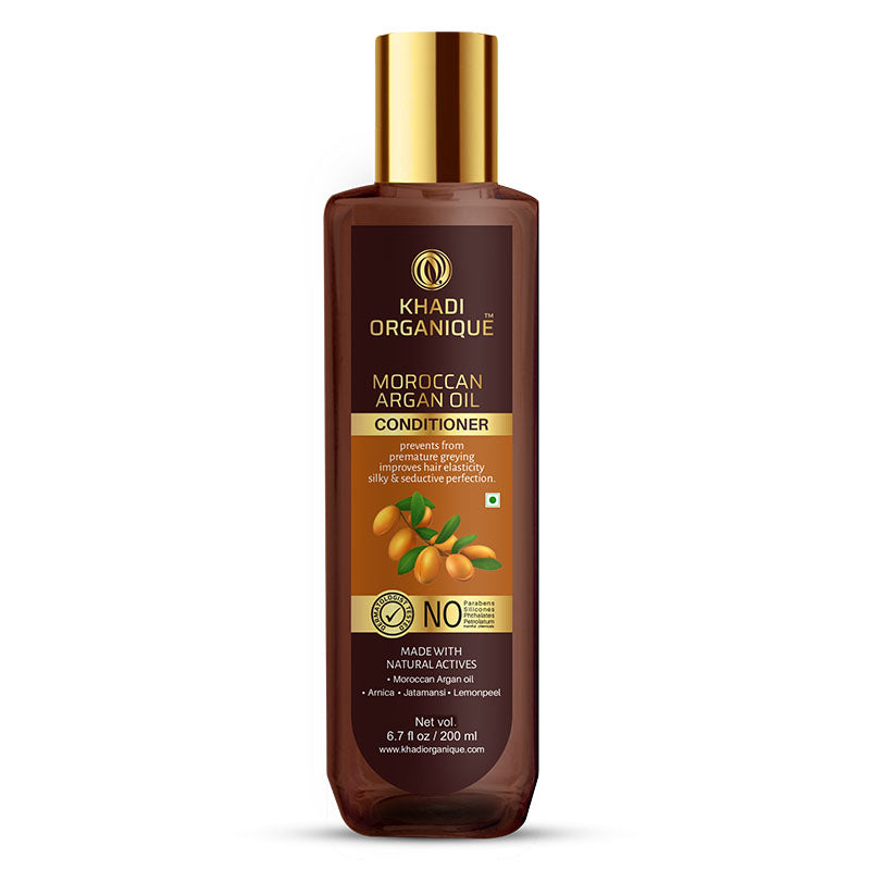 Khadi Organique Moroccan Argan Oil Hair Conditioner - SLS And Paraben Free-200 ml