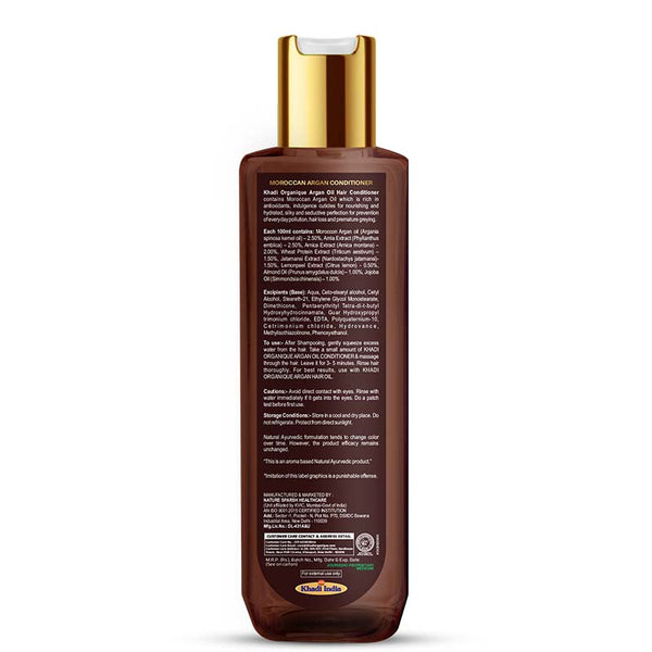 Khadi Organique Moroccan Argan Oil Hair Conditioner - SLS And Paraben Free-200 ml