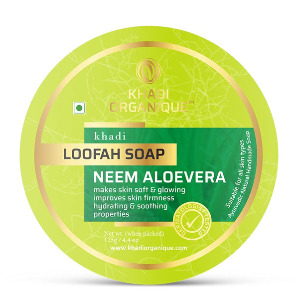 Khadi Organique Neem Aloe Vera Loofah Soap