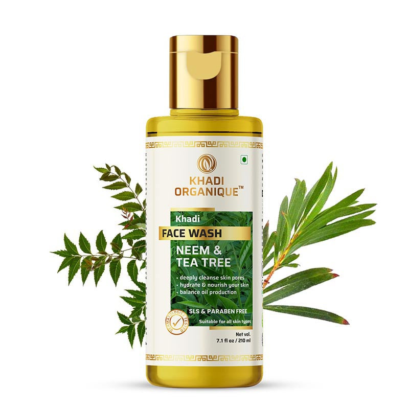 Khadi Organique Neem & Tea Tree Face Wash (SLS & Paraben Free)-210 ml