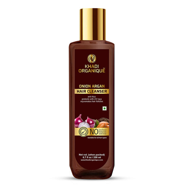 Khadi Organique Onion Argan Hair Cleanser/Shampoo - SLS And Paraben Free-200 ml