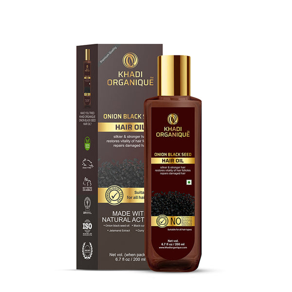 Khadi Organique Onion Black Seed Hair Oil-200 ml