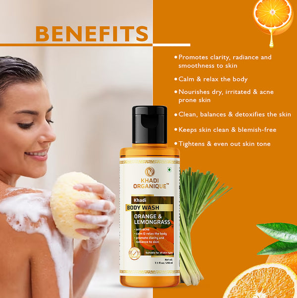 Khadi Organique Orange & Lemongrass Body Wash