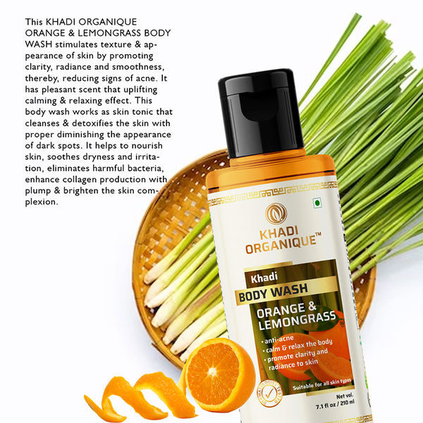 Khadi Organique Orange & Lemongrass Body Wash