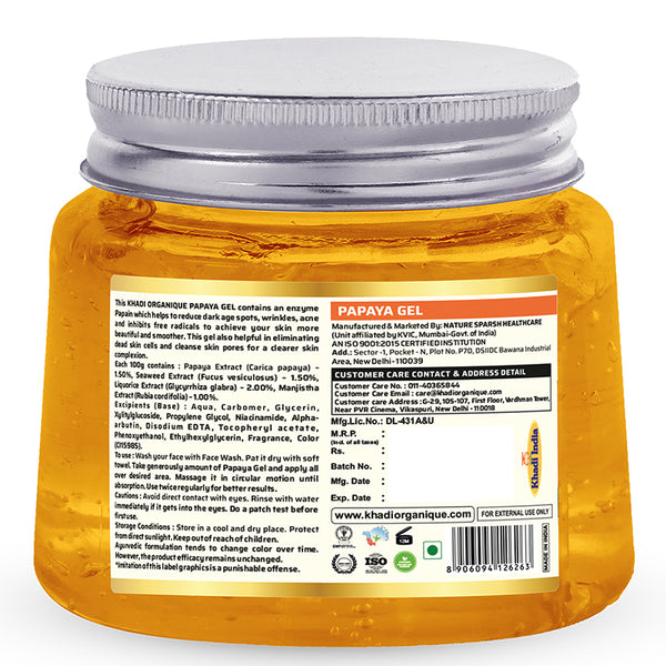 Khadi Organique Papaya Gel