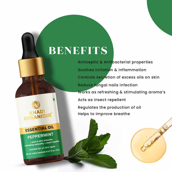 Khadi Organique Peppermint Essential Oil - 15 ml