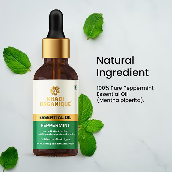 Khadi Organique Peppermint Essential Oil - 15 ml