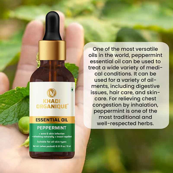 Khadi Organique Peppermint Essential Oil - 15 ml