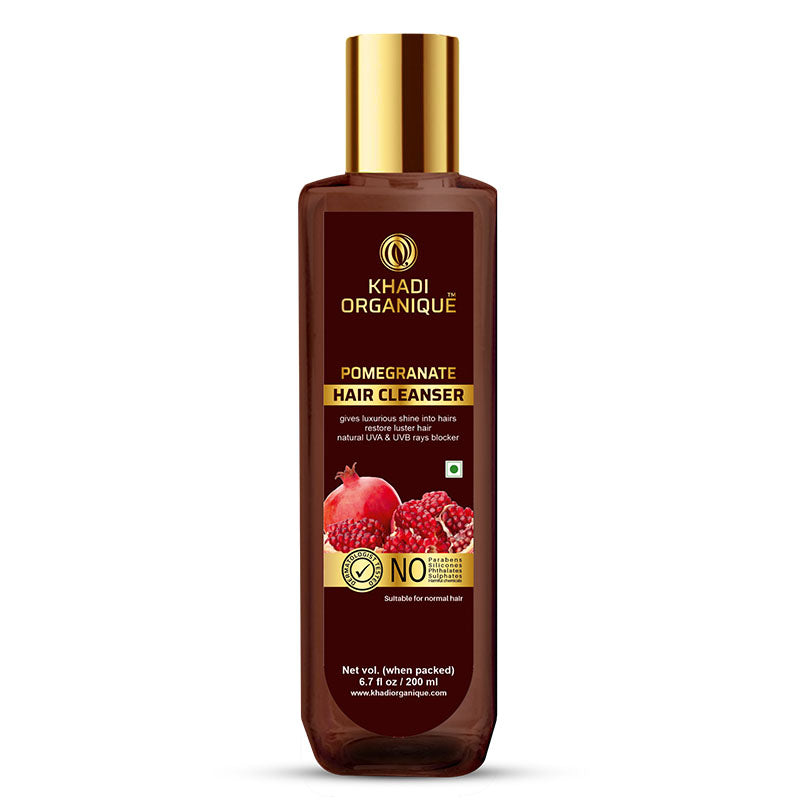 Khadi Organique Pomegranate Hair Cleanser/Shampoo - SLS And Paraben Free-200 ml