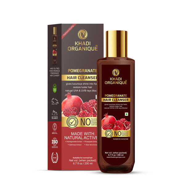 Khadi Organique Pomegranate Hair Cleanser/Shampoo - SLS And Paraben Free-200 ml