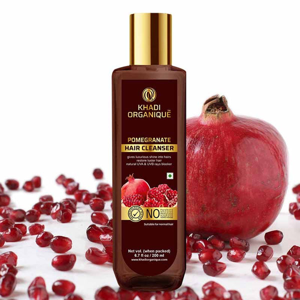 Khadi Organique Pomegranate Hair Cleanser/Shampoo - SLS And Paraben Free-200 ml
