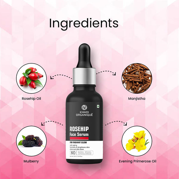 KHADI ORGANIQUE ROSEHIP FACE SERUM-30 ml