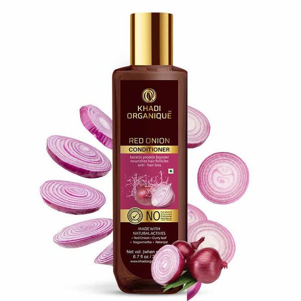 Khadi Organique Red Onion Hair Conditioner - SLS And Paraben Free-200 ml