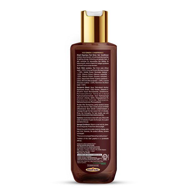 Khadi Organique Red Onion Hair Conditioner - SLS And Paraben Free-200 ml