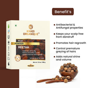 KHADI ORGANIQUE  REETHA POWDER - 100g