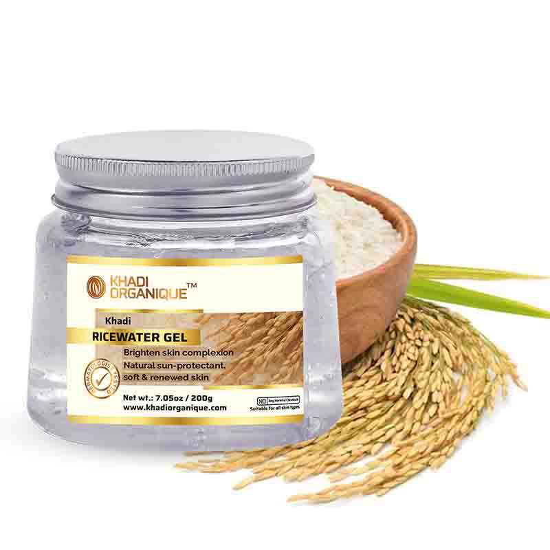 Soothing Gel Rice Khadi Organique Rice Water Gel | Rice Water for Brighten Skin & Natural ...