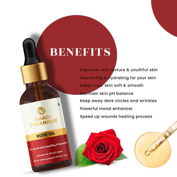 Khadi Organique Rose Aromatic Oil - 15 ml