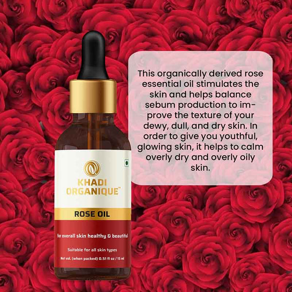 Khadi Organique Rose Aromatic Oil - 15 ml