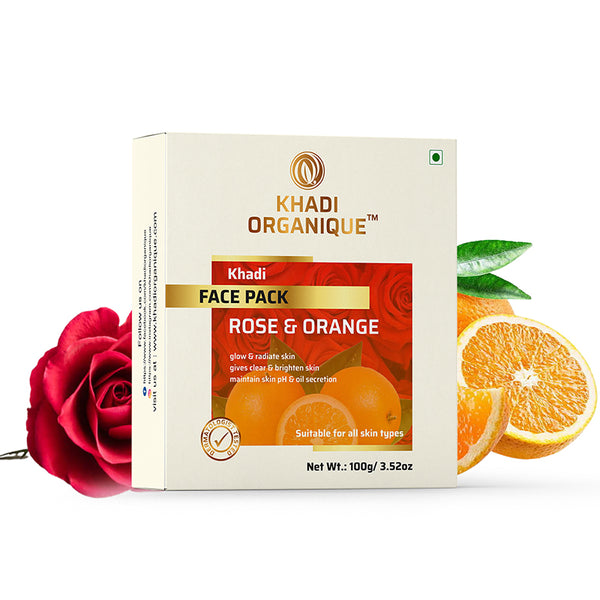 Khadi Organique Rose & Orange Face Pack