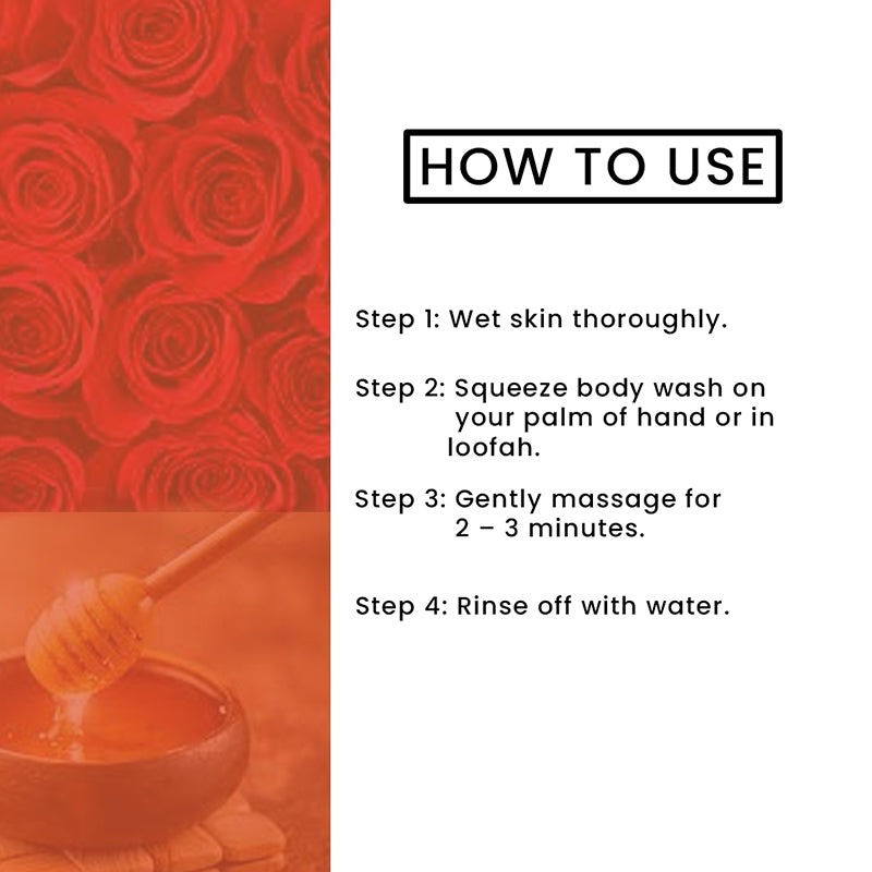 Khadi Organique Rose & Honey Body Wash (SLS & Paraben Free)