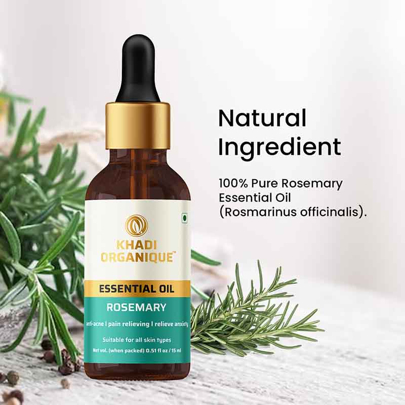 Khadi Organique Rosemary Essential Oil  - 15 ml