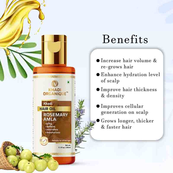 Khadi Organique Rosemary Amla Hair Oil -210ml
