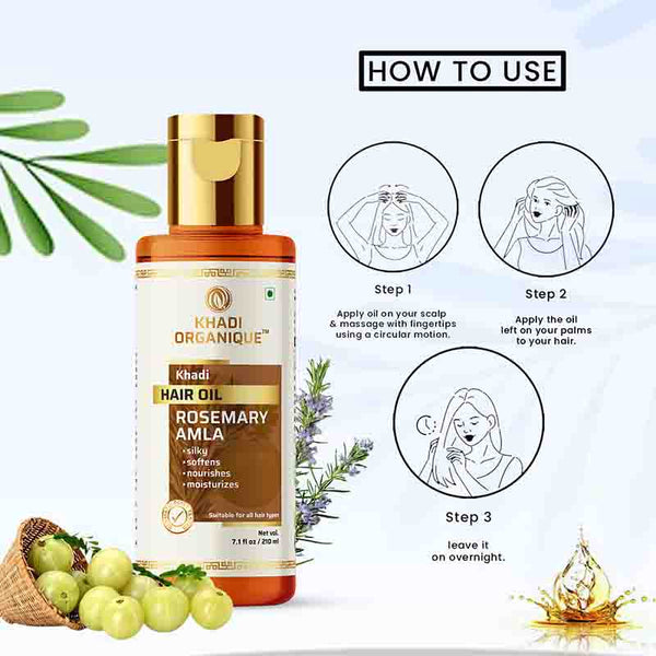 Khadi Organique Rosemary Amla Hair Oil -210ml