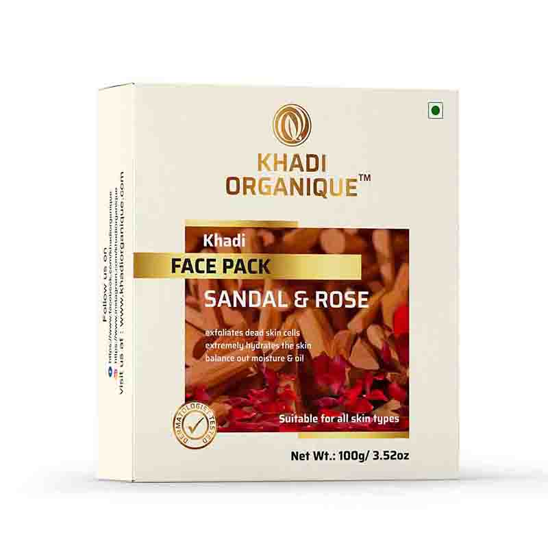 Khadi Organique Sandal & Rose Face Pack